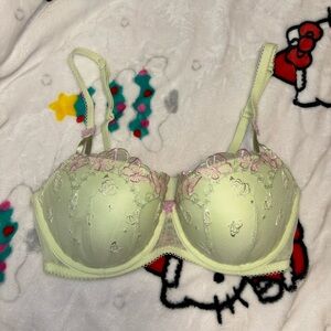 Pink Wink Lightly Lined Balconette Bra - Butterfly Embroidery